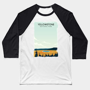 Yellowstone National Park Travel Poster Baseball T-Shirt